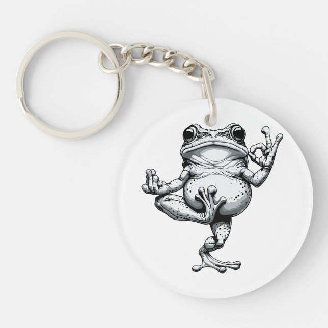 Zen Frog Masterpiece Schlüsselanhänger (Vorderseite)