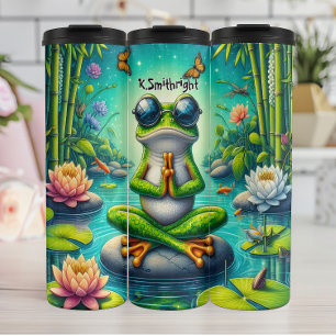 Zen Frog Meditation Pond Thermosbecher