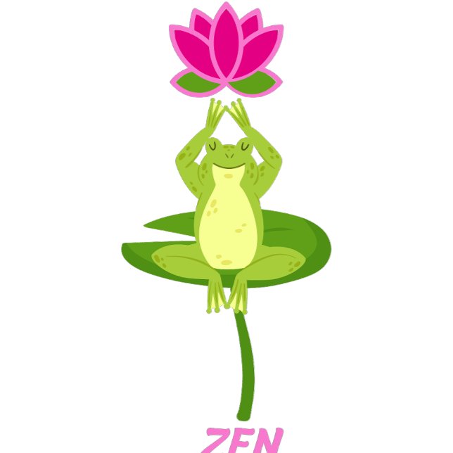 Zen Frog und Lotus Blume T-Shirt (Von Creator hochgeladen)