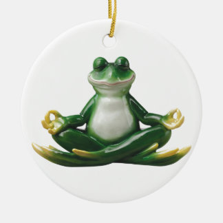 Zen Frog, Yoga Frog, Zen Geschenke, Keramik Ornament