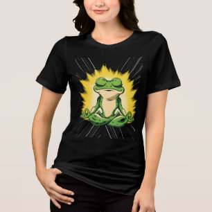 Zen Frosch Meditation Super Saiyan Glow Kunst Tri-Blend Shirt