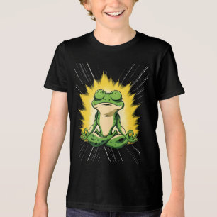 Zen Frosch Meditation Super Saiyan Glow Kunst Tri-Blend Shirt