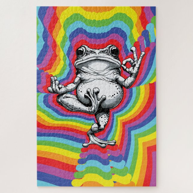Zen Frosch Meisterwerk Puzzle (Vertikal)