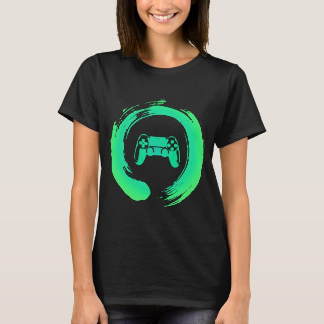 Zen Gamer Video Game Monk High Level Player E Spio T-Shirt (Vorderseite)