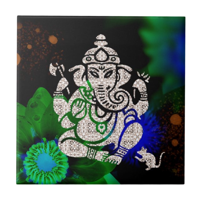 Zen Ganesh Fliese (Vorderseite)