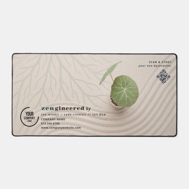 Zen Garden Custom Tech Corporate Client Marketing  Schreibtischunterlage (Vorderseite)