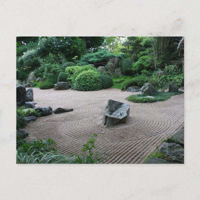 Zen Garden H Landschaftsgarten Fotografie Postkart Postkarte (Vorderseite)
