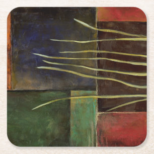 Zen Garden I Rechteckiger Pappuntersetzer