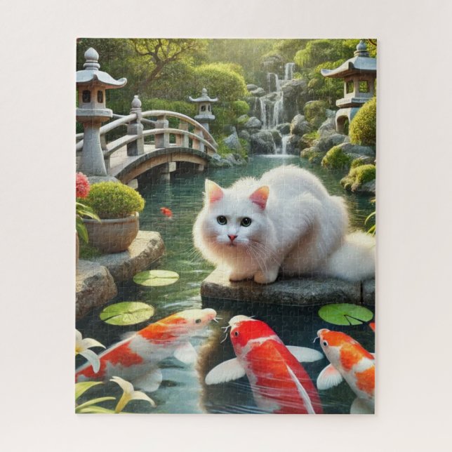 Zen Garden Kitty Puzzle (Vertikal)