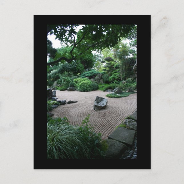 Zen Garden Landschaft und Gärten Fotografie Postkarte (Vorderseite)