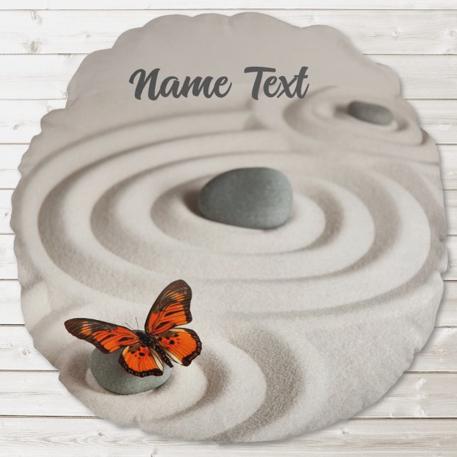 Zen Garden Meditation Rundwurfpilz Rundes Kissen (Von Creator hochgeladen)