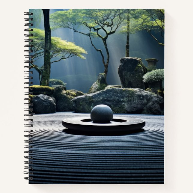 Zen Garden Ruhige Friedliche Natur Notizbuch (Vorderseite)