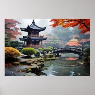Zen Garden Ruhige Friedliche Natur Poster