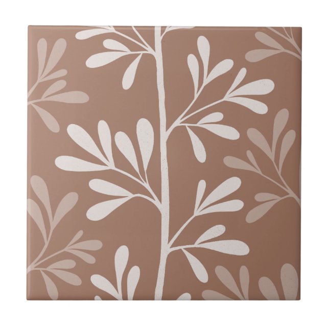 Zen Garden Stems XL12 minimal botanisch weiß Fliese (Vorderseite)