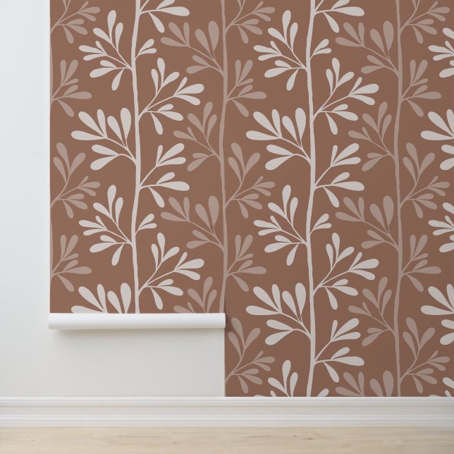 Zen Garden Stems XL12 minimal botanisch weiß Tapete (Anwendung)