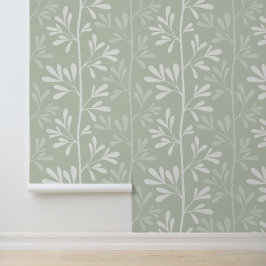 Zen Garden Stems XL12 minimal botanisch weiß Tapete