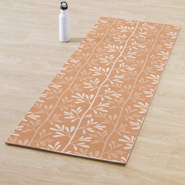 Zen Garden Stems XL minimal soft white silhouette Yogamatte (Beispiel)