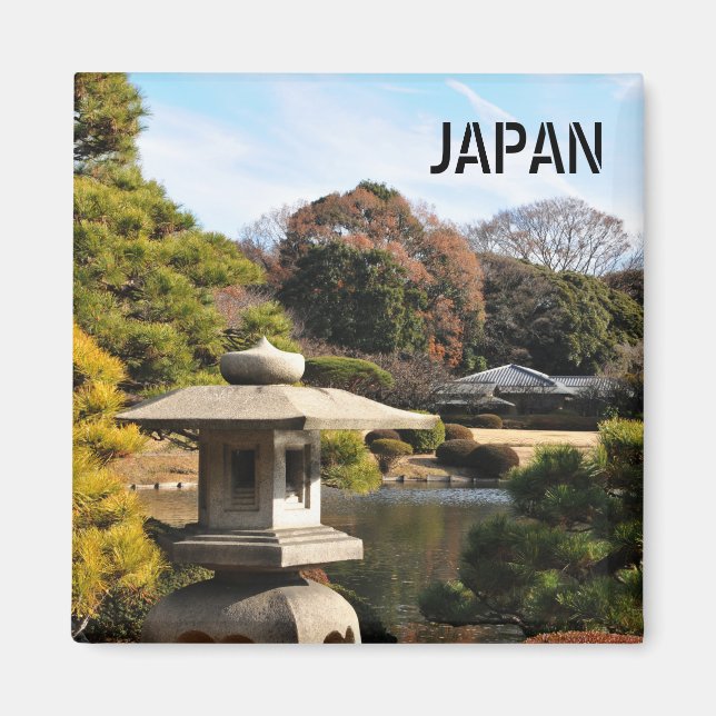 Zen-Garten in Tokio, Japan Magnet (Vorne)