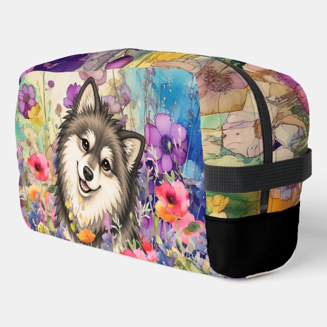 ZEN GARTEN Lapphund Sable - Kulturbeutel Waschbeutel (Linke Seite)