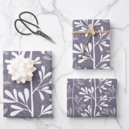 Zen-Garten Stiele Tief Minimalistische Botanische  Geschenkpapier Set