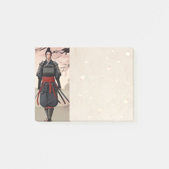ZEN-Geist Samurai Sakura Post-it Klebezettel (Vorderseite)