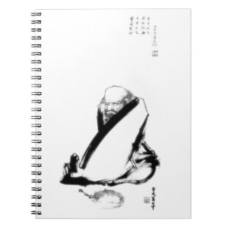 Zen-Gemälde von Daruma (Bodhidharma) von Shokada Notizblock