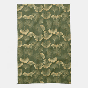 Zen Ginkgo-Blattmuster Geschirrtuch
