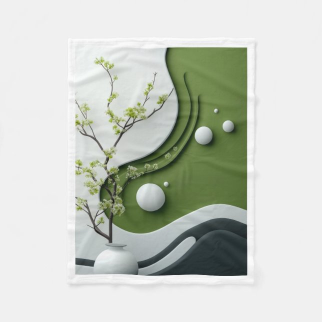 Zen Grüner Zweig und Kugeln Decke (Vorderseite)