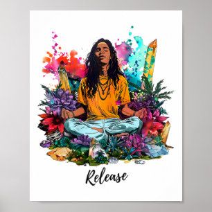Zen-Harmonie-Yoga- und Meditationsinspiriertes Des Poster