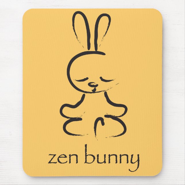 Zen-Häschen Mousepad (Vorne)
