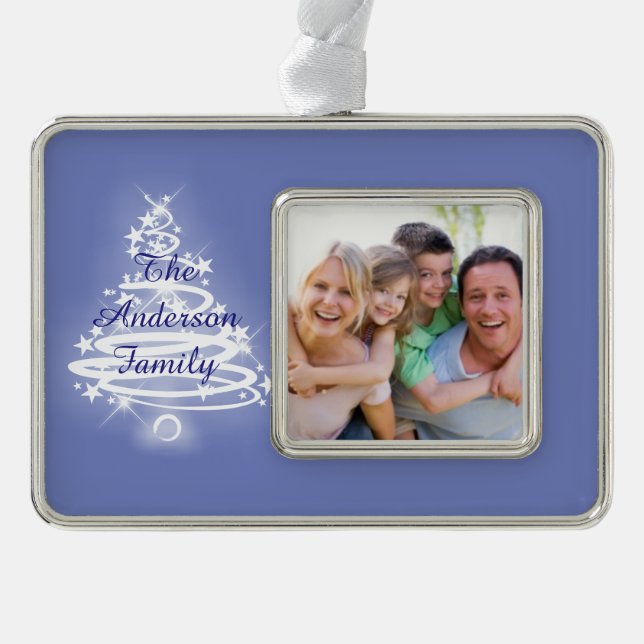 Zen Holiday Ornaments Rahmen-Ornament Silber (Vorderseite)