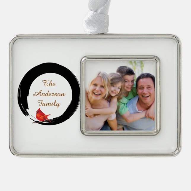 Zen Holiday Ornaments Rahmen-Ornament Silber (Vorderseite)