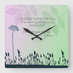 Zen-Ideen Quadratische Wanduhr