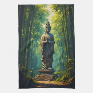 Zen im Bambushain Geschirrtuch