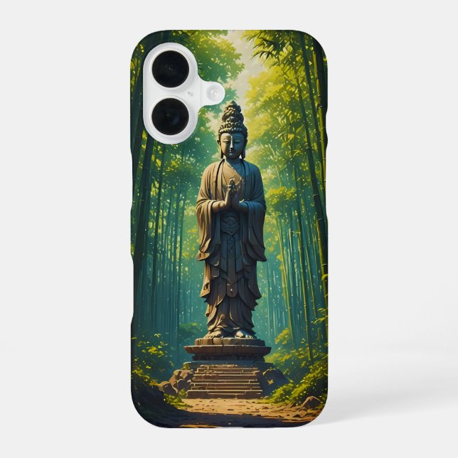 Zen im Bambushain iPhone 16 Hülle (Rückseite)
