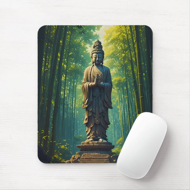Zen im Bambushain Mousepad (Mit Mouse)