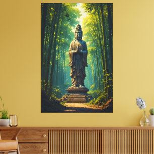 Zen in der Bambusgrove Leinwanddruck