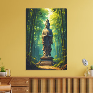 Zen in der Bambusgrove Leinwanddruck