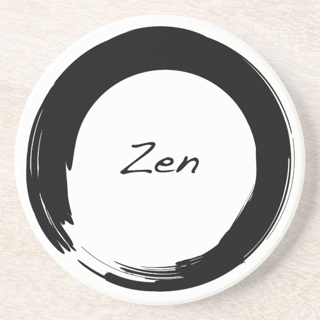 Zen in Enso Circle Untersetzer (Vorne)