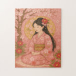 Zen in Rosa - Puzzle meditative Farbe<br><div class="desc">Tauchen Sie ein in eine Welt der Ruhe und Introspektion mit diesem Puzzle mit rosafarbenem Puzzle. Mit fließenden Formen, symbolischen Wellen und ruhigen Figuren erinnert das Kunstwerk an die Ruhe der Meditation und inneren Klarheit. Dieses Puzzle wurde entwickelt, um die Sinne zu beruhigen und gleichzeitig visuelle Intrigen zu bieten. Es...</div>