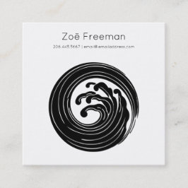 Zen | Japanische Welle | Minimal Telefonnummerkarte