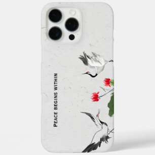 Zen Japanischer Kranich Friedenszitat Handyhülle iPhone 16 Pro Max Hülle