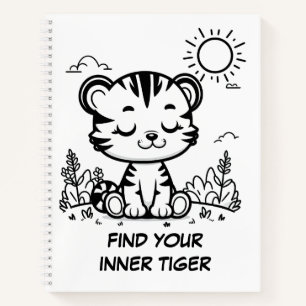 Zen Kawaii Tiger Notebook Niedlich Mindfullness Jo Notizbuch