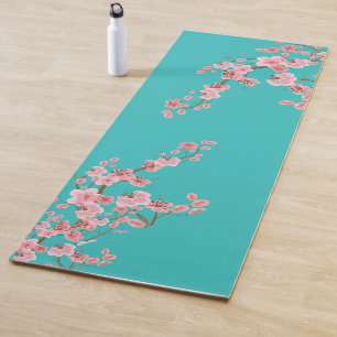 Zen Kirschblüten Wasserfarben Yoga Mat Yogamatte