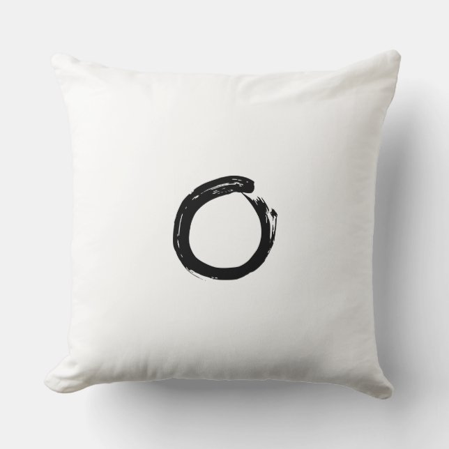 Zen Kissen mit Enso (Vorderseite)