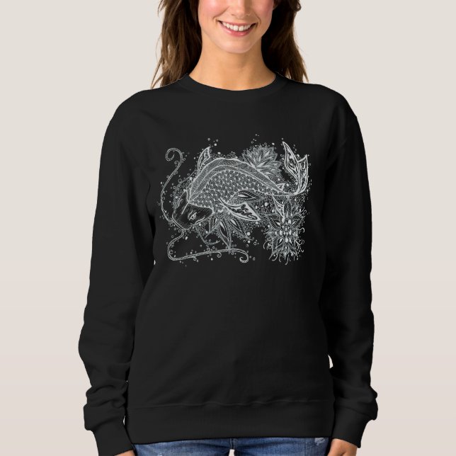 Zen Koi Fish Tattoo Sweatshirt (Vorderseite)