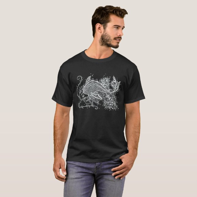 Zen Koi T - Shirt dunkel (Vorne ganz)