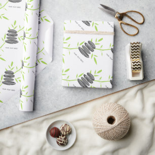 Zen Kunst Kieselsteine Stapelung Verpackungspapier Geschenkpapier