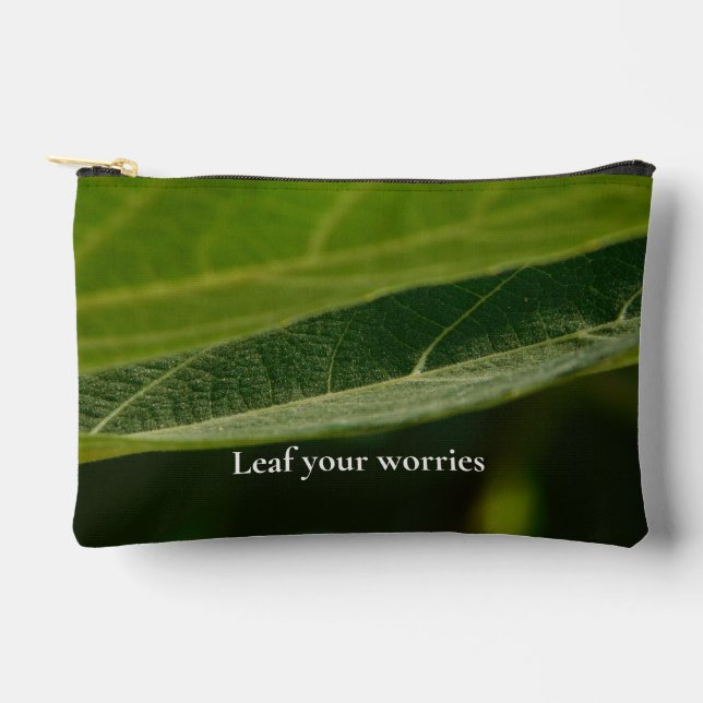 Zen-Leaf-Drucktasche für die Nähte - naturlich Ins Zubehörtasche (Vorderseite)