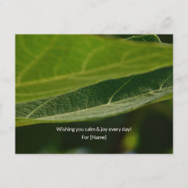 Zen Leaf Postkarte - Personalisierte Natur